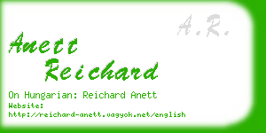 anett reichard business card